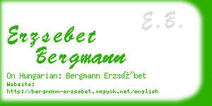 erzsebet bergmann business card